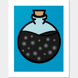 DIY Single Black Potion or Poison for Tabletop Board Games Posters and Art